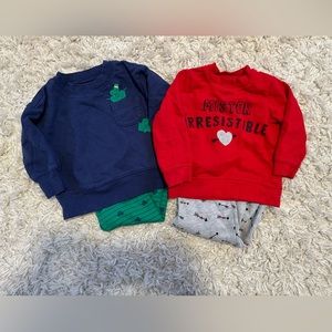 Like New Carter’s Valentines Day and St Patrick’s Day Boy Outfits 9M